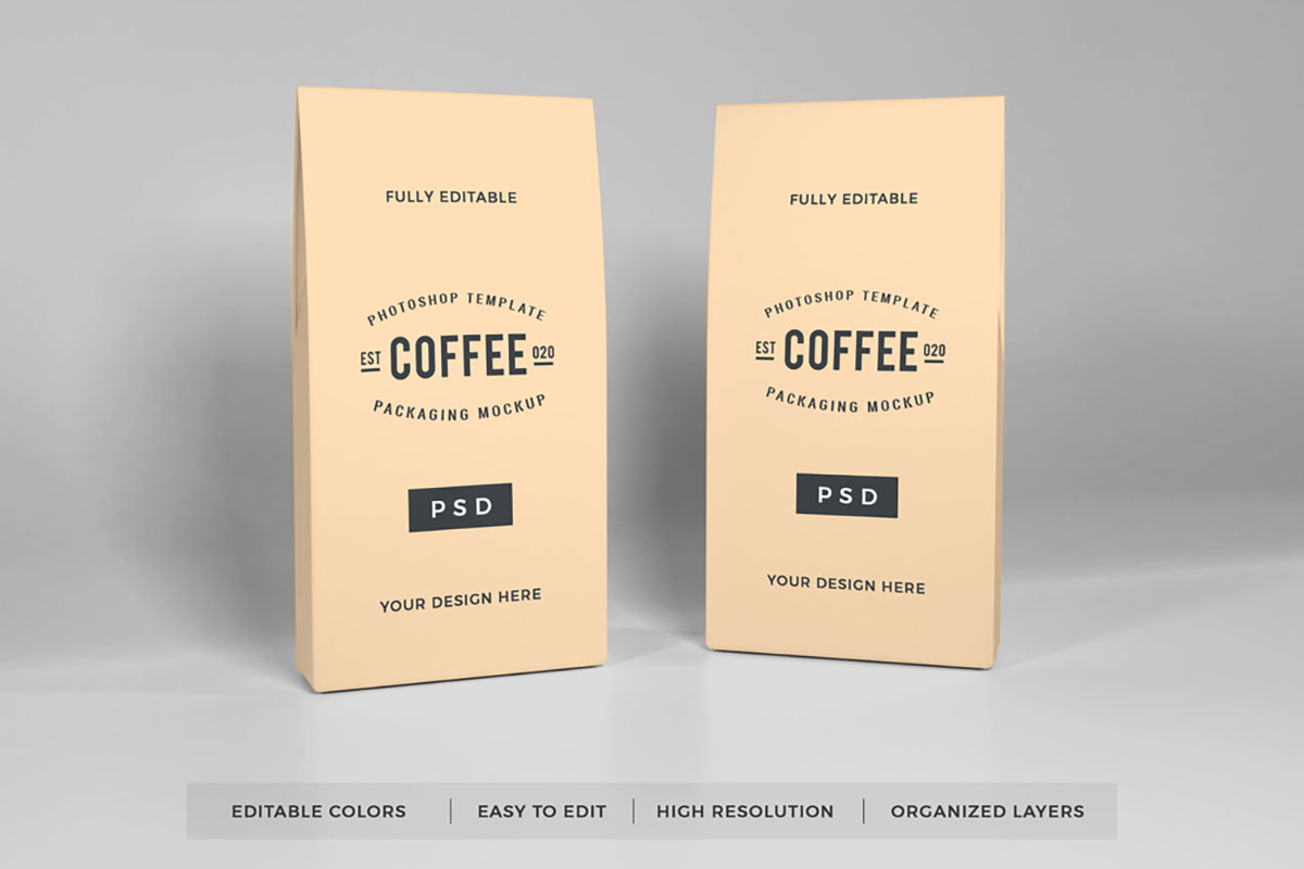 Free Coffee Packaging Mockup ~ rpstock