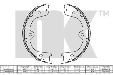 Фото 2722798 Комлект тормозных накладок NK {forloop.counter}}