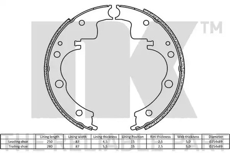 Фото 2723436 Комлект тормозных накладок NK {forloop.counter}}