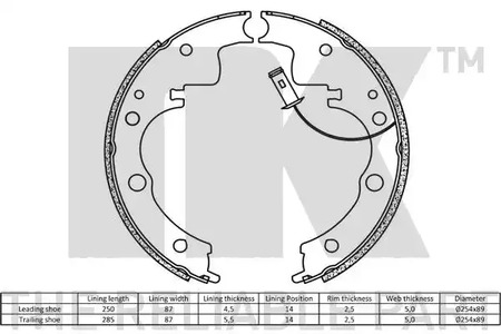 Фото 2723558 Комлект тормозных накладок NK {forloop.counter}}