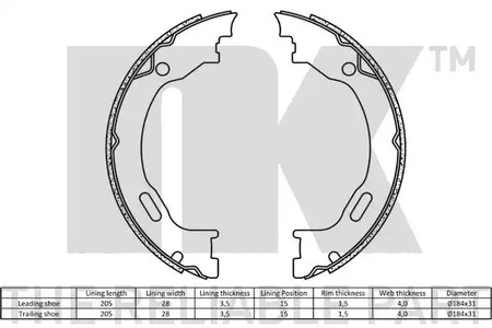 Фото 2733689 Комлект тормозных накладок NK {forloop.counter}}