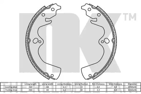 Фото 2735668 Комлект тормозных накладок NK {forloop.counter}}