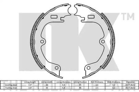 Фото 2748246 Комлект тормозных накладок NK {forloop.counter}}