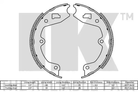 Фото 2748265 Комлект тормозных накладок NK {forloop.counter}}