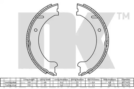 Фото 2748562 Комлект тормозных накладок NK {forloop.counter}}