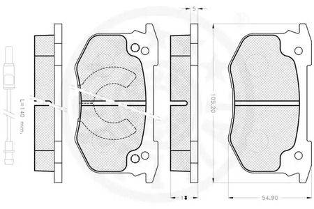 Фото 3505 Комплект тормозных колодок OPTIMAL {forloop.counter}}