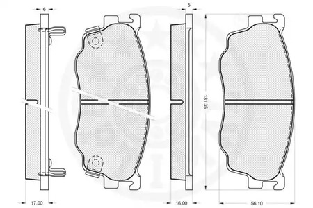 Фото 80012 Комплект тормозных колодок OPTIMAL {forloop.counter}}