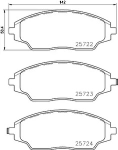 Фото 8DB355023241 Комплект тормозных колодок HELLA {forloop.counter}}