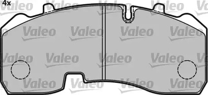 Фото 541718 Комплект тормозных колодок VALEO {forloop.counter}}