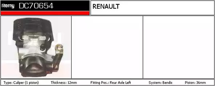 Фото DC70654 Тормозной суппорт REMY {forloop.counter}}