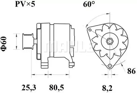 Фото MG415 Генератор MAHLE ORIGINAL {forloop.counter}}