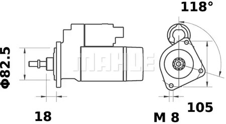 Фото MS57 Стартер MAHLE ORIGINAL {forloop.counter}}