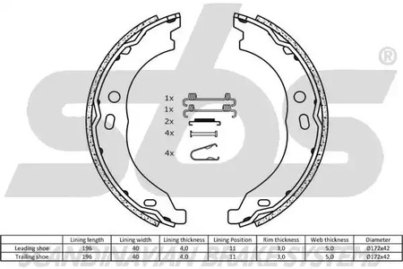 Фото 18492719754 Комлект тормозных накладок SBS {forloop.counter}}