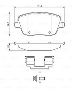 Фото 0986424829 Комплект тормозных колодок BOSCH {forloop.counter}}