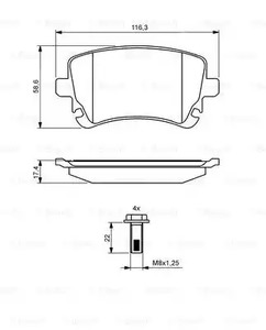 Фото 0986494303 Комплект тормозных колодок BOSCH {forloop.counter}}