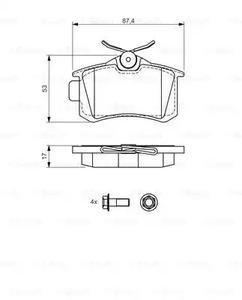 Фото 0986494514 Комплект тормозных колодок BOSCH {forloop.counter}}