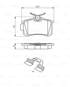 Фото 0986494597 Комплект тормозных колодок BOSCH {forloop.counter}}