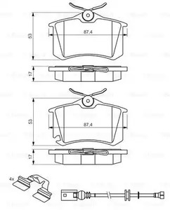 Фото 0986494598 Комплект тормозных колодок BOSCH {forloop.counter}}