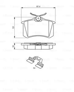 Фото 0986494600 Комплект тормозных колодок BOSCH {forloop.counter}}