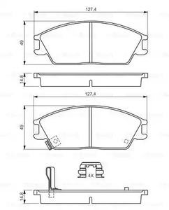 Фото 0986494620 Комплект тормозных колодок BOSCH {forloop.counter}}