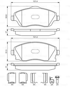 Фото 0986494625 Комплект тормозных колодок BOSCH {forloop.counter}}