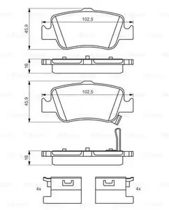 Фото 0986494651 Комплект тормозных колодок BOSCH {forloop.counter}}