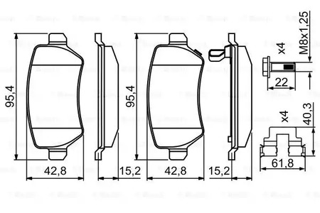 Фото 0986494654 Комплект тормозных колодок BOSCH {forloop.counter}}