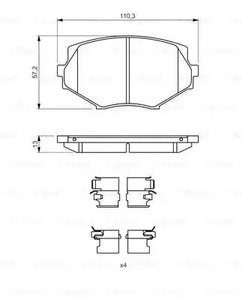 Фото 0986494655 Комплект тормозных колодок BOSCH {forloop.counter}}