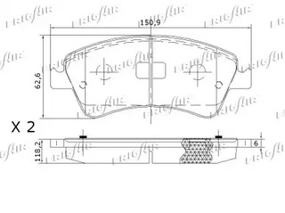 Фото PD15507 Комплект тормозных колодок FRIGAIR {forloop.counter}}