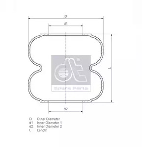 Фото 366427 Баллон пневматической рессоры DT SPARE PARTS {forloop.counter}}