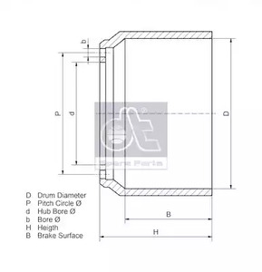 Фото 660000 Тормозный барабан DT SPARE PARTS {forloop.counter}}