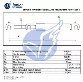 Фото GH0166254 Газовая пружина JUNIOR {forloop.counter}}