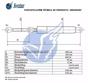 Фото GH0206001 Газовая пружина JUNIOR {forloop.counter}}