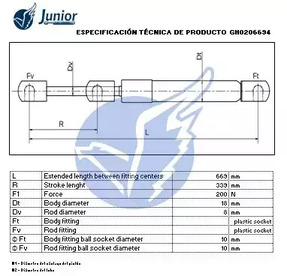 Фото GH0206694 Газовая пружина JUNIOR {forloop.counter}}