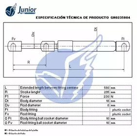 Фото GH0235804 Газовая пружина JUNIOR {forloop.counter}}