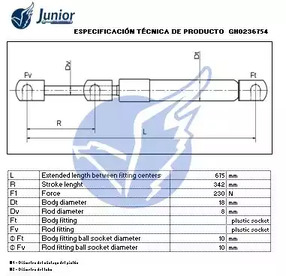 Фото GH0236754 Газовая пружина JUNIOR {forloop.counter}}