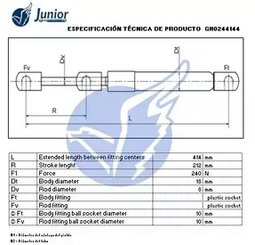 Фото GH0244144 Газовая пружина JUNIOR {forloop.counter}}