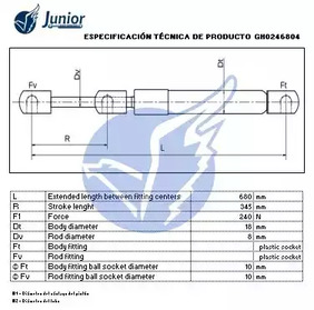 Фото GH0246804 Газовая пружина JUNIOR {forloop.counter}}