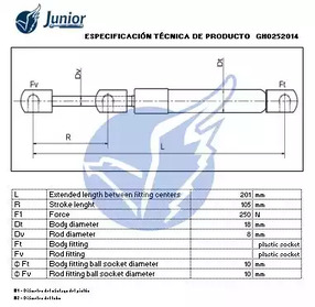 Фото GH0252014 Газовая пружина JUNIOR {forloop.counter}}