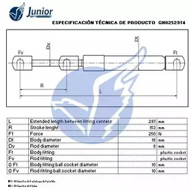 Фото GH0252974 Газовая пружина JUNIOR {forloop.counter}}