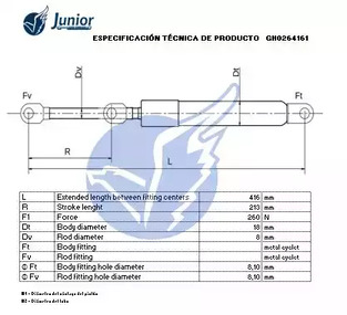 Фото GH0264161 Газовая пружина JUNIOR {forloop.counter}}