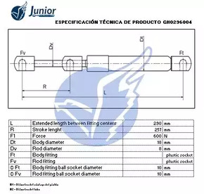 Фото GH0296004 Газовая пружина JUNIOR {forloop.counter}}