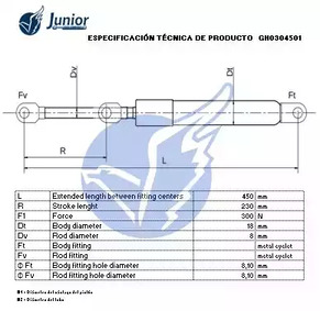 Фото GH0304501 Газовая пружина JUNIOR {forloop.counter}}