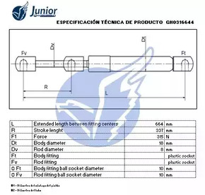 Фото GH0316644 Газовая пружина JUNIOR {forloop.counter}}