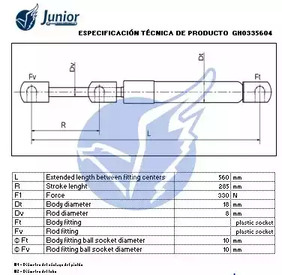 Фото GH0335604 Газовая пружина JUNIOR {forloop.counter}}