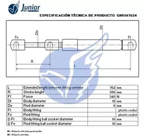 Фото GH0347624 Газовая пружина JUNIOR {forloop.counter}}