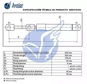 Фото GH0374304 Газовая пружина JUNIOR {forloop.counter}}