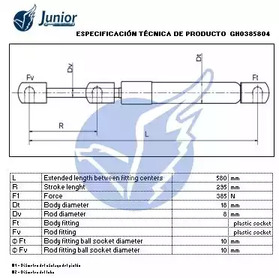 Фото GH0385804 Газовая пружина JUNIOR {forloop.counter}}