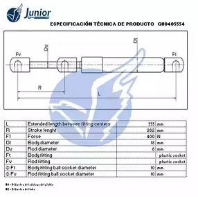 Фото GH0405554 Газовая пружина JUNIOR {forloop.counter}}