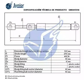 Фото GH0415314 Газовая пружина JUNIOR {forloop.counter}}